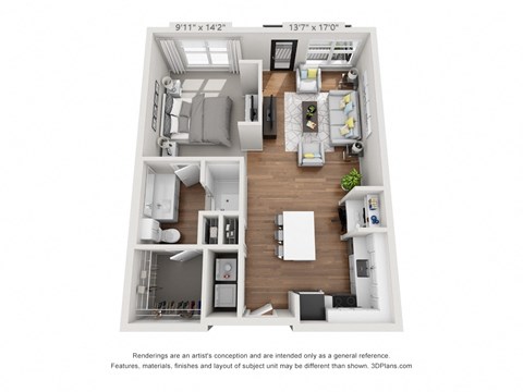 a 1 bedroom floor plan  villas at the crossings